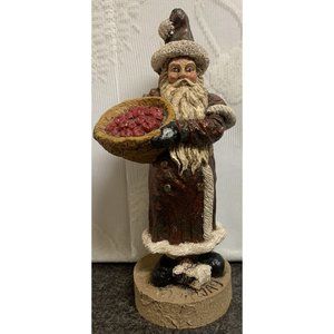 Wood World Old World Santa Norway 8" Figurine Christmas Vintage 1989 Signed EUC